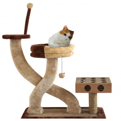 Animated Pet Toy With Puzzle Treasure Box Cute And simple Small-sized Cat Tree