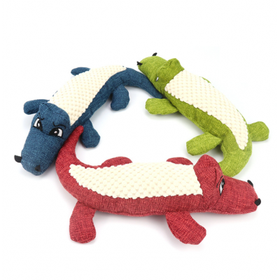 The crocodile shape Voiced Pet Plush Dog Chewing Toy