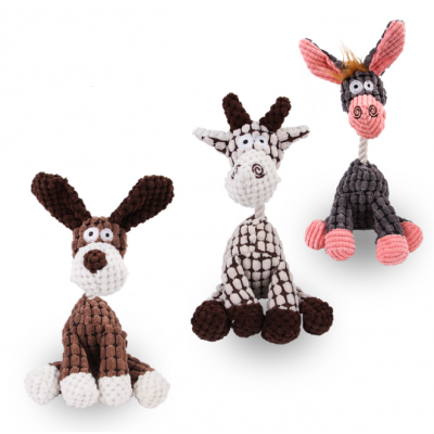 Donkey and Cow Pet Toy Voiced Pet Plush  Dog Chewing Toy